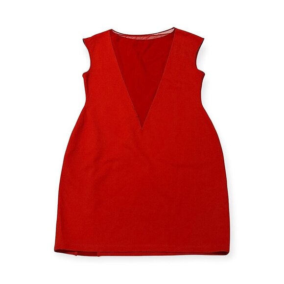 Victor Glemaud Cap Sleeve Bodycon Mini Dress, Red, Size XL, New with tag - Picture 8 of 16